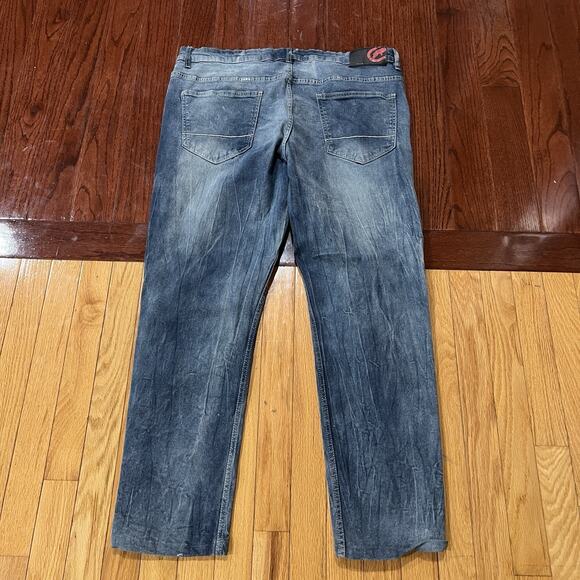 VTG Ecko Unltd Jeans Mens 36x28 Blue Straight Baggy Streetwear Skater Denim - Picture 3 of 14